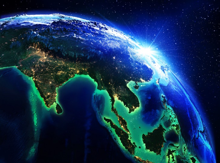 Planet Earth showing Asia